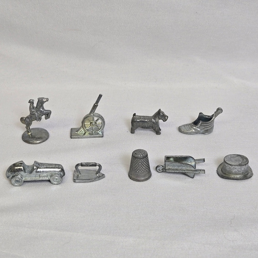 Lot of 9 Replacement Monopoly Board Game Player Tokens Pieces